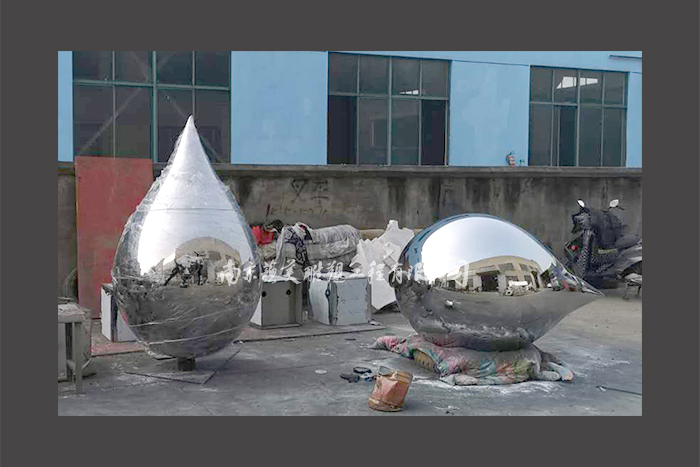 镜面水滴雕塑,南京苏美雕塑制作